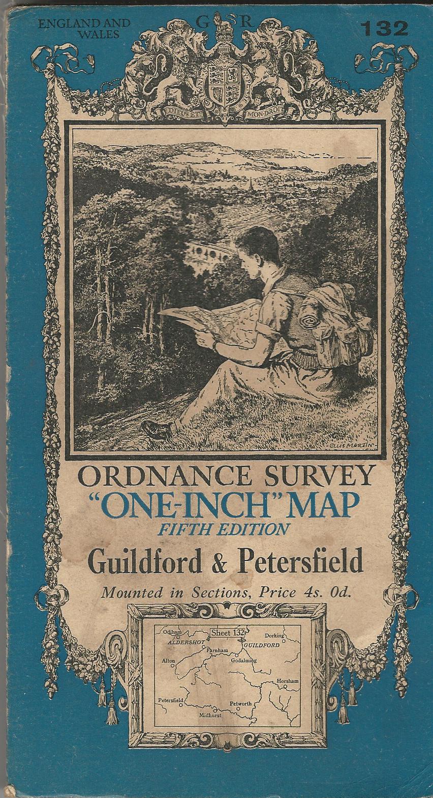 Image for Ordnance Survey "One-Inch" Map - Guildford & Petersfield - Sheet 132