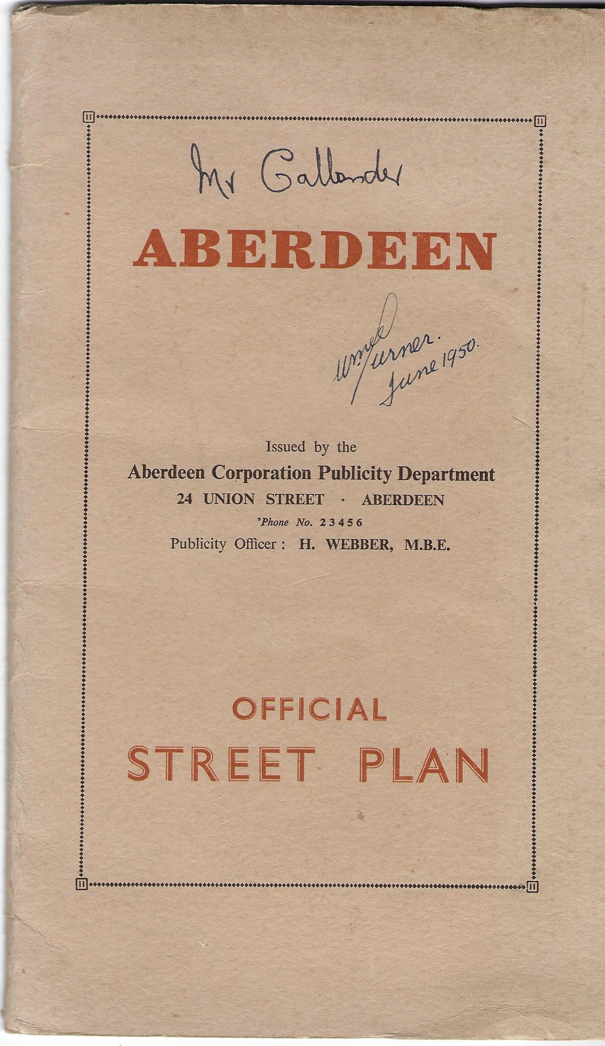 Image for Aberdeen Offical Street Plan