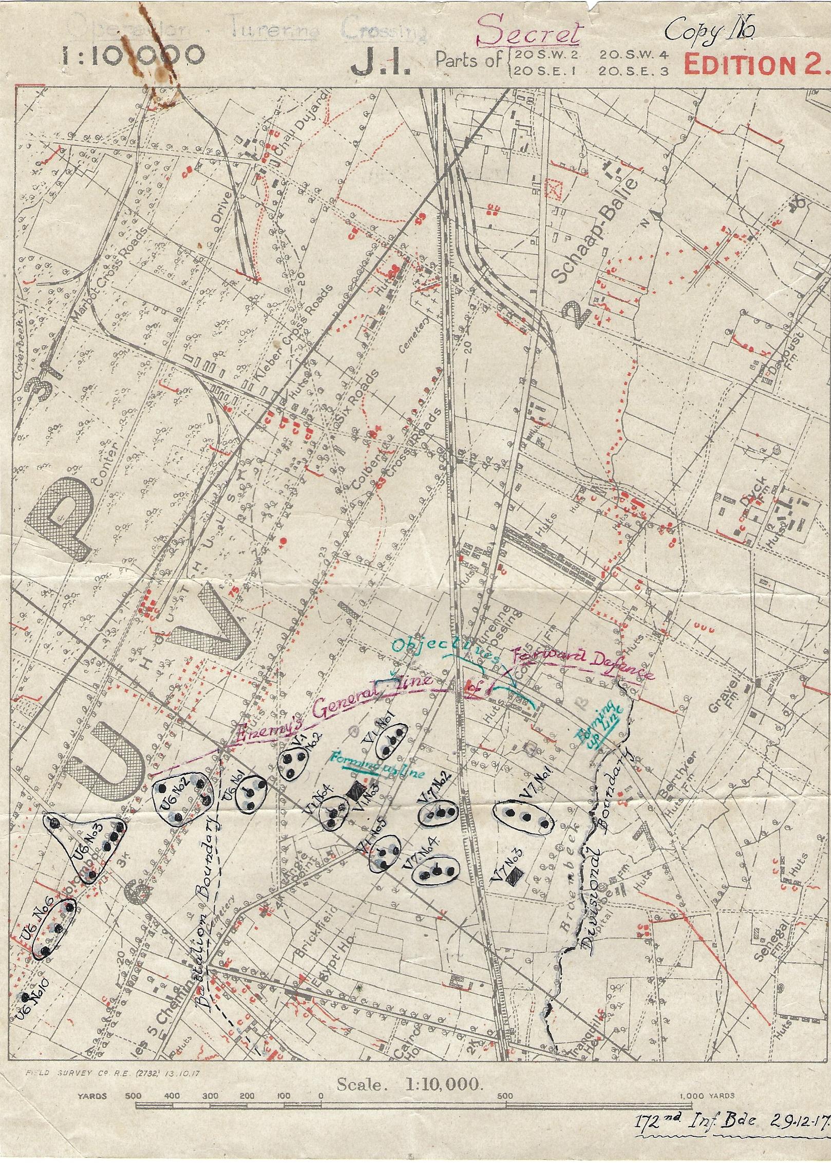 Image for First World War Trench Map 1:10,000 - Operation Turenne Crossing