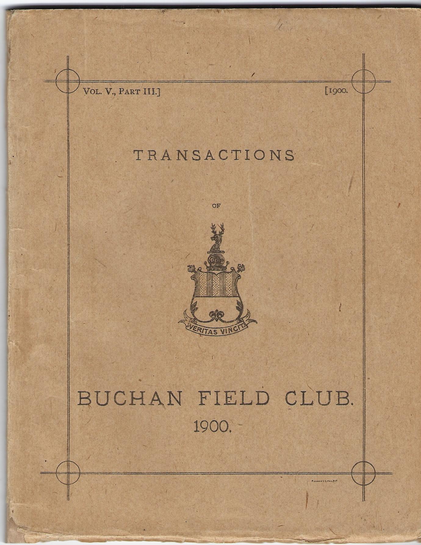 Image for Trnasactions of the Buchan Field Club 1900 - Vol. V., Part III.