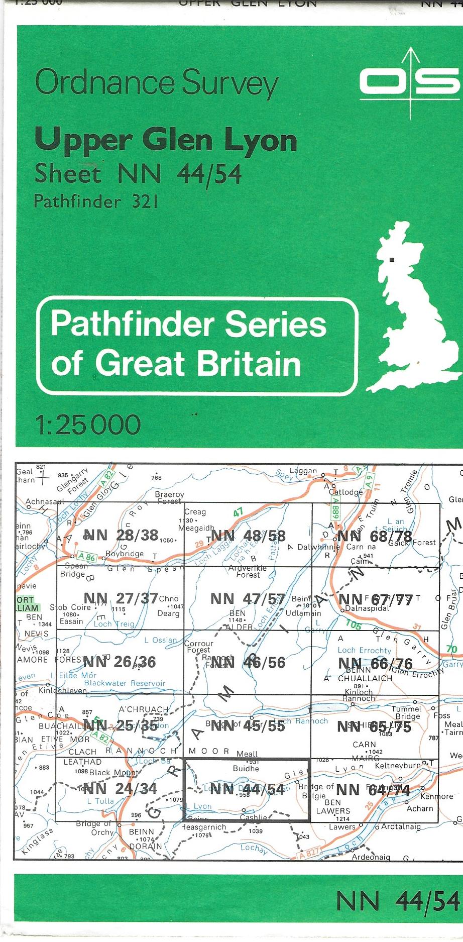 Image for Upper Glen Lyon Sheet 44/45 (Pathfinder Maps) 1:25000