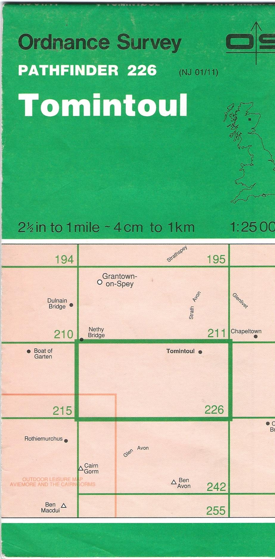 Image for Tomintoul: Sheet 226 (Pathfinder Maps) 1:25000