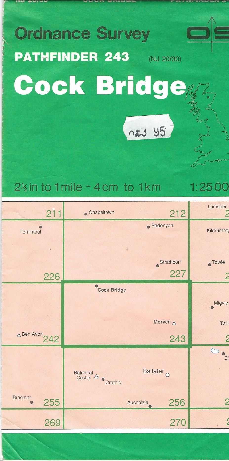 Image for Cock Bridge: Sheet 243 (Pathfinder Maps) 1:25000