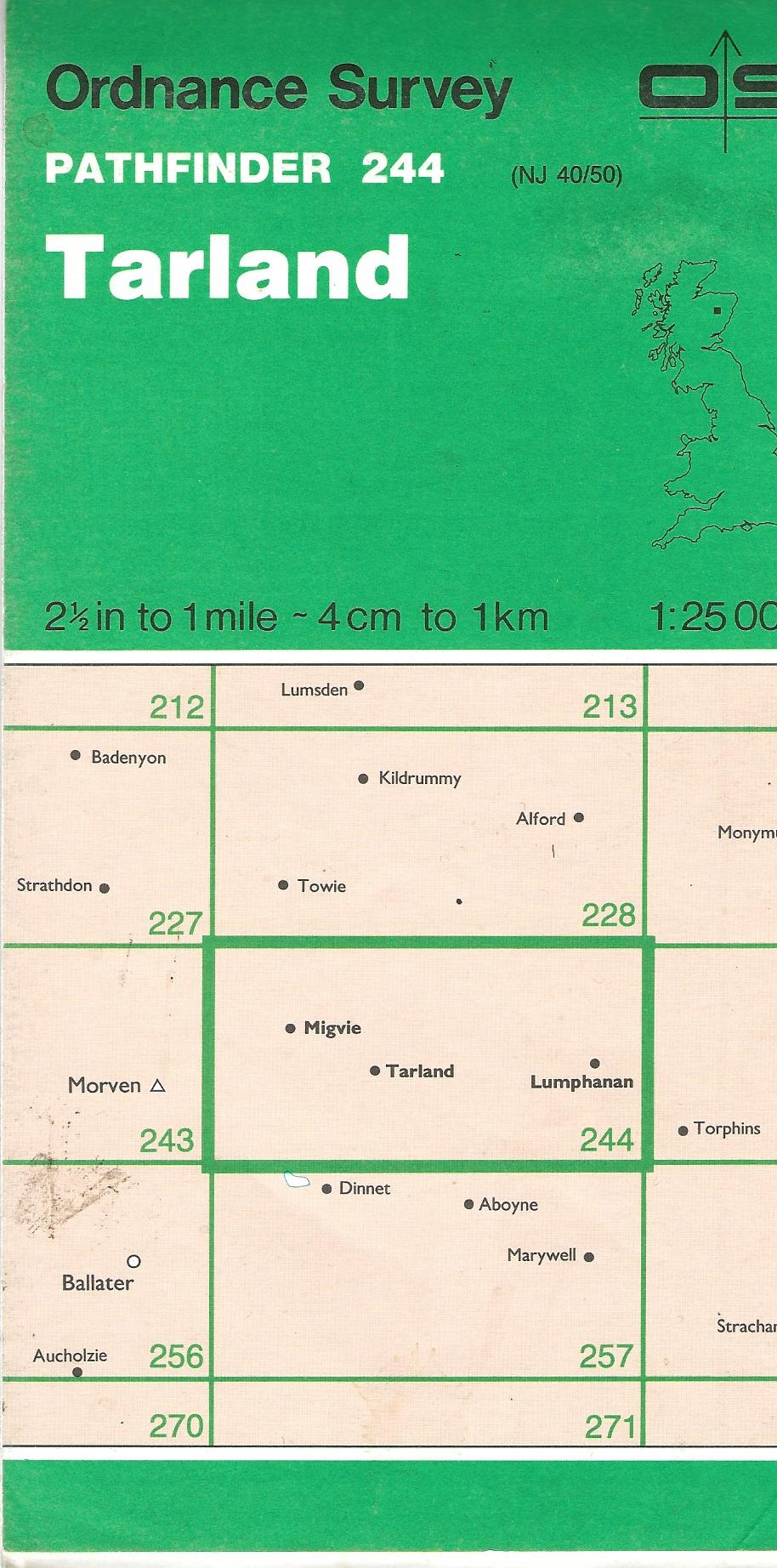 Image for Ordnance Survey Pathfinder 244, Tarland, 1:25 000
