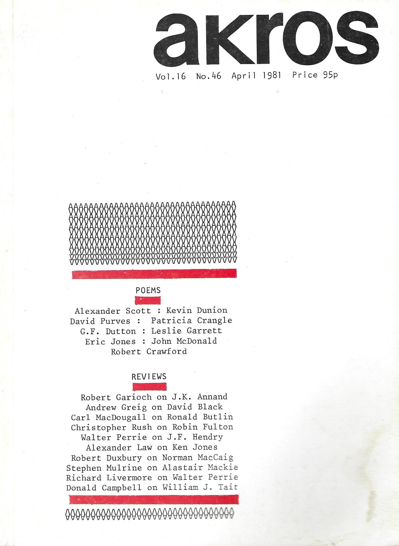 Image for Akros Vol.16 No.46