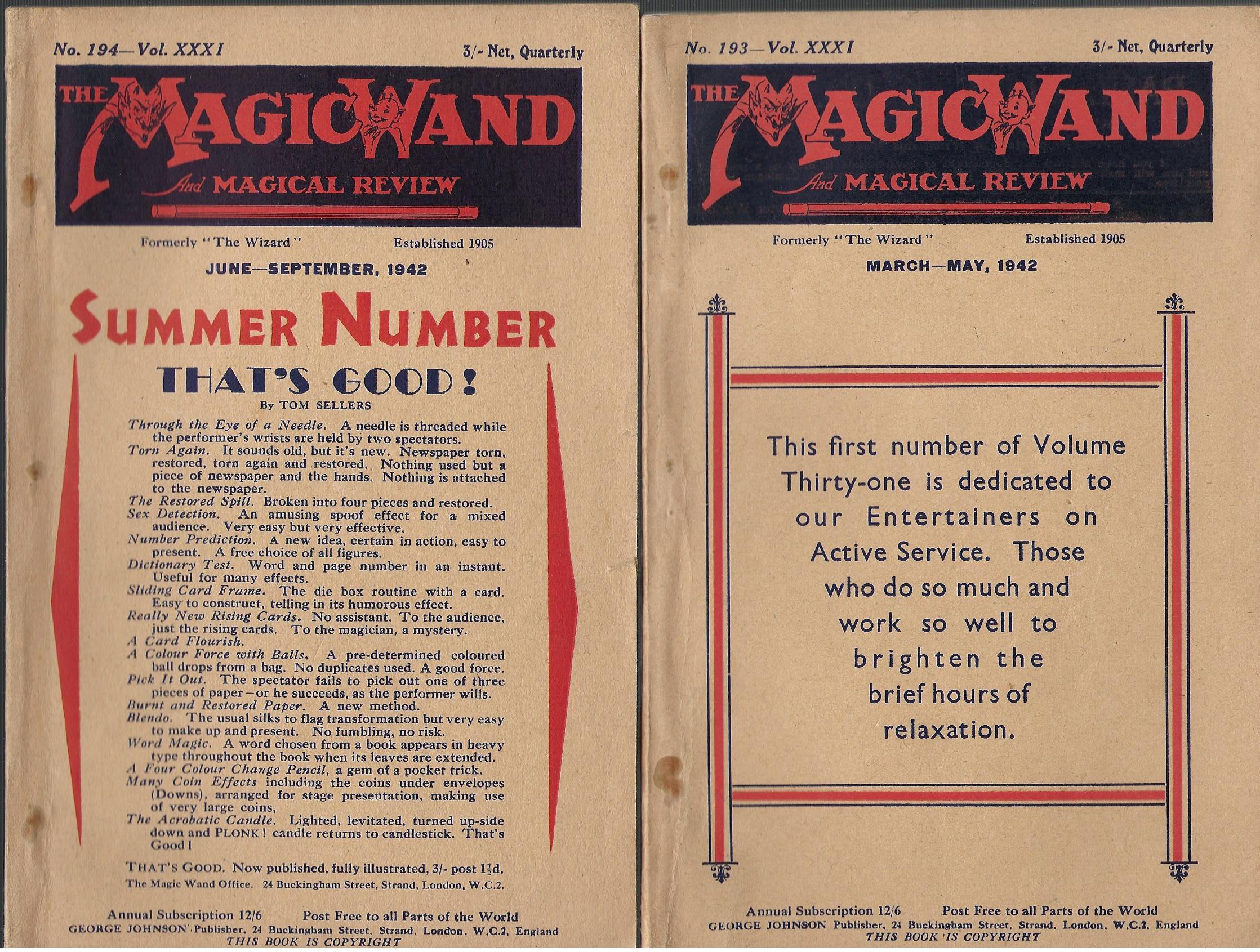 Image for The Magic Wand and Magical Review No.193, 194, 195, 196  Vol. XXXI