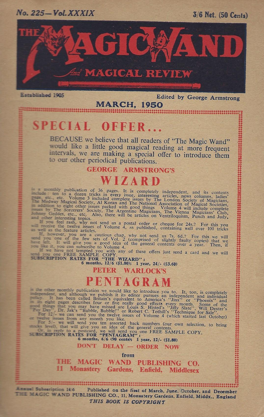 Image for The Magic Wand and Magical Review No.225, Vol. XXXIX