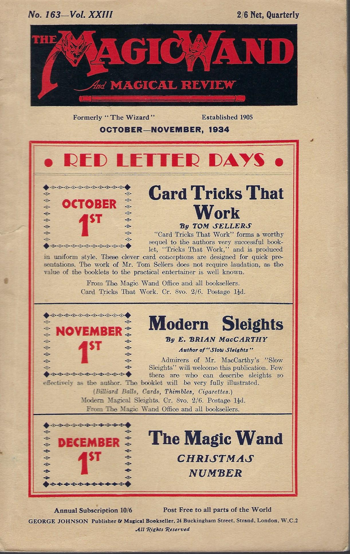 Image for The Magic Wand and Magical Review No.163, Vol. XXIII, October - Novemberr 1934