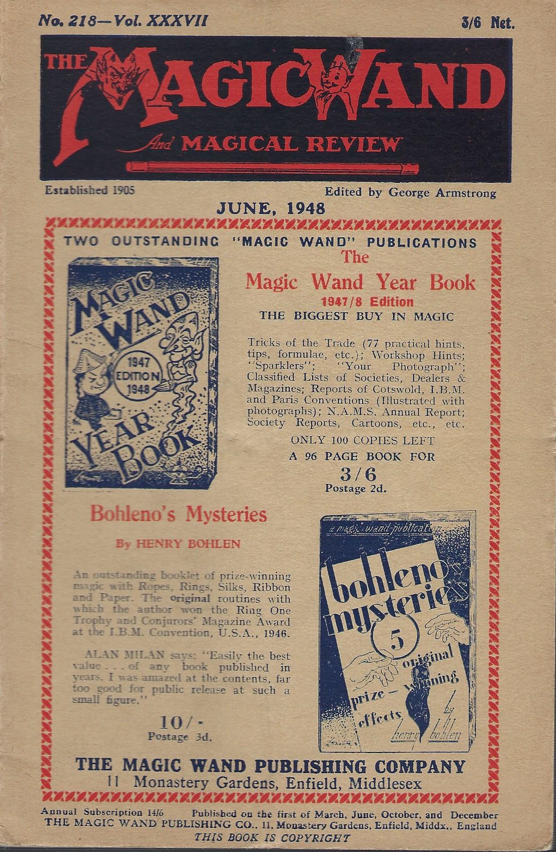 Image for The Magic Wand and Magical Review No218, Vol. XXXVII, June 1948