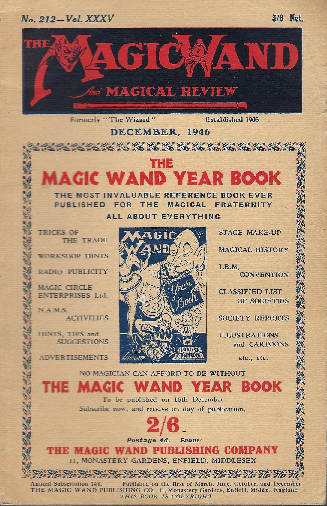 Image for The Magic Wand and Magical Review No212, Vol. XXXV, December 1946