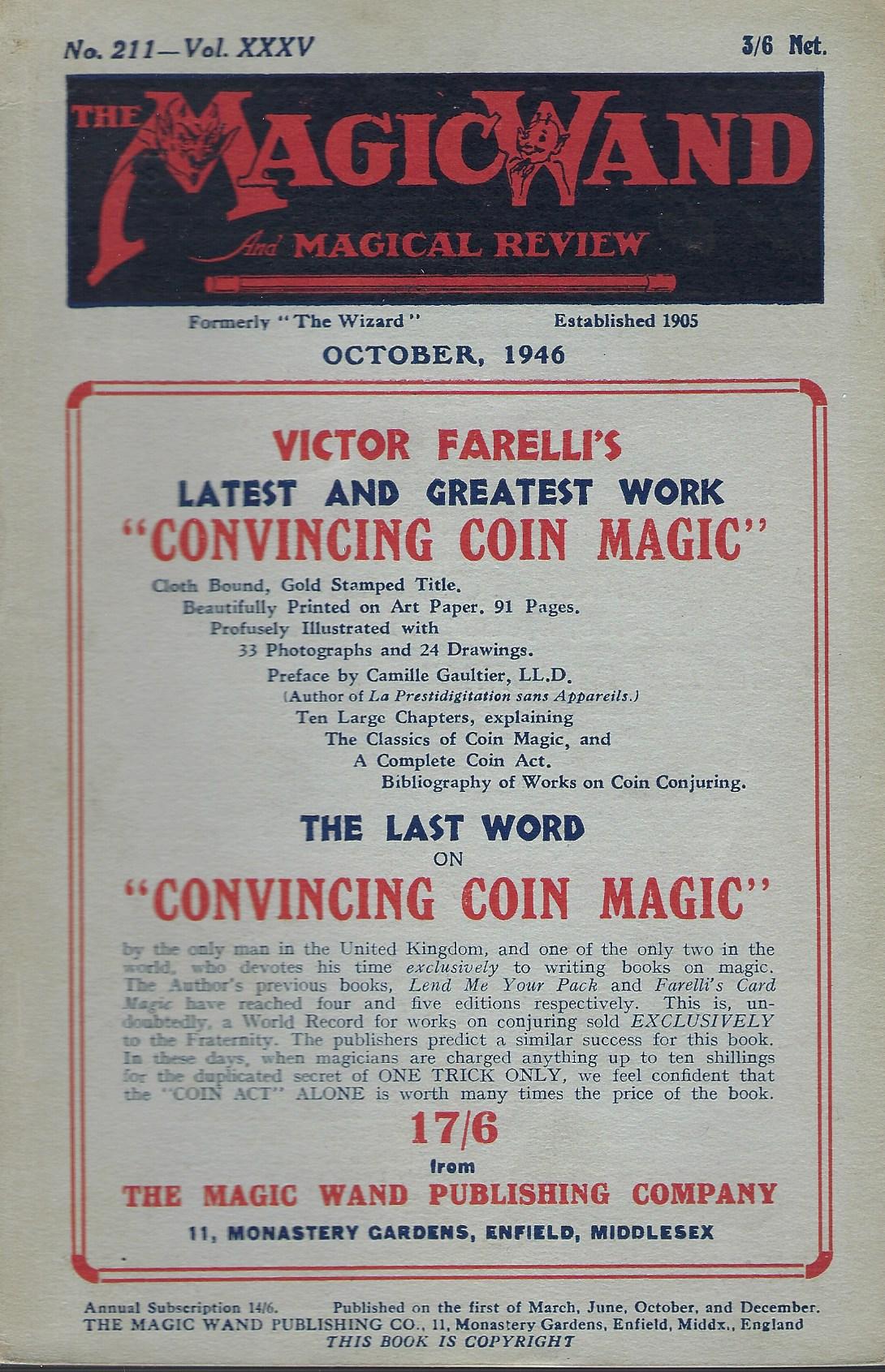 Image for The Magic Wand and Magical Review No211, Vol. XXXV, October 1946
