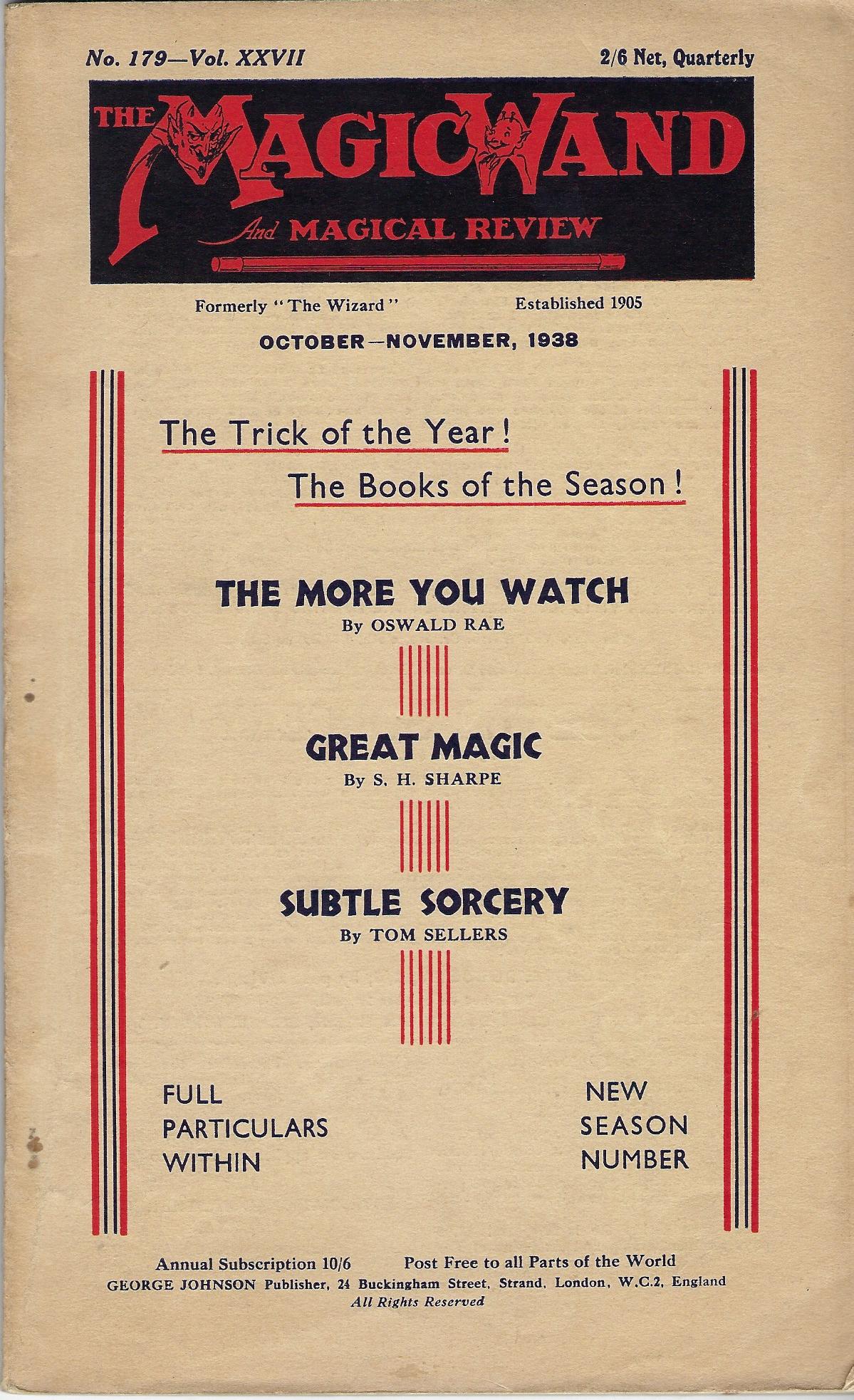 Image for The Magic Wand and Magical Review No179, Vol. XXVII, October - November 1938