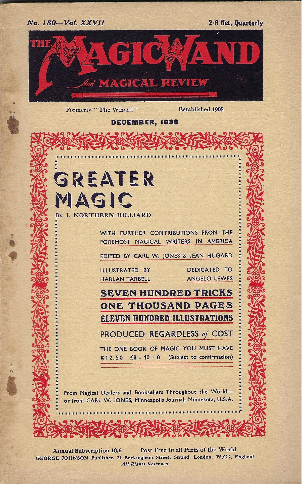 Image for The Magic Wand and Magical Review No180, Vol. XXVII, December 1938
