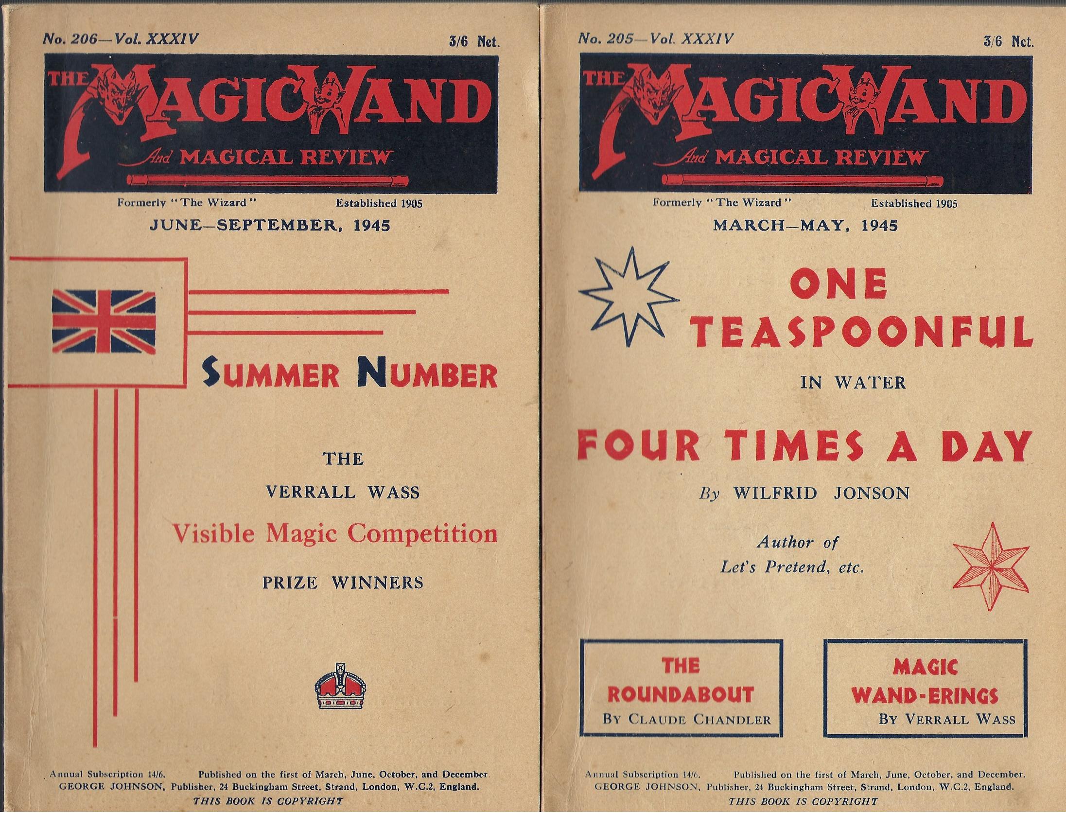 Image for The Magic Wand and Magical Review Nos 205, 206, 207, 208, Vol. XXXIV, 1945