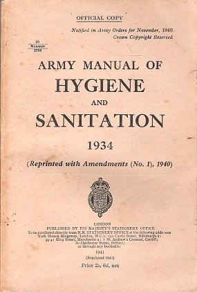Image for Army Manual of Hygiene and Sanitation 1934.