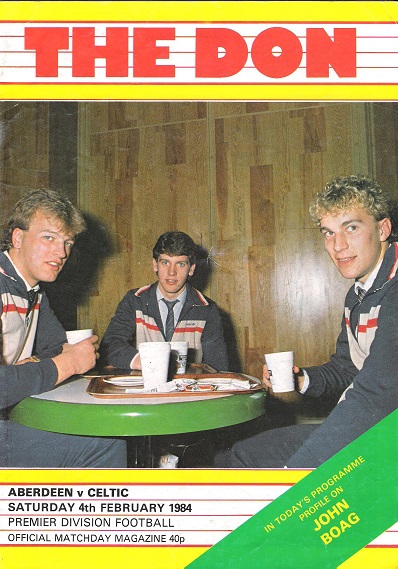 Image for The Don Matchday Magazine: Aberdeen v Celtic Wednesday 22nd February 1984.