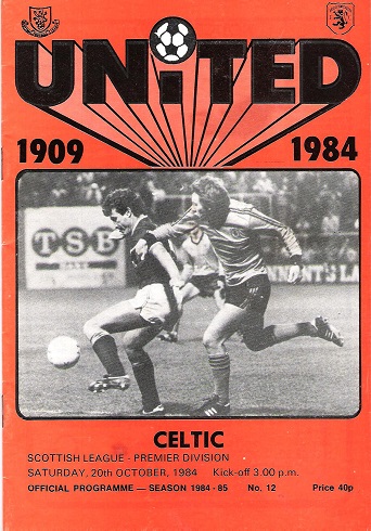 Image for Dundee United F.C. Official Programme Celtic Scottish League Premier Division, Sat 20th October 1984.