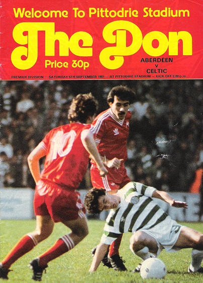 Image for The Don. Premier Division: Aberdeen v. Celtic Saturday 5th September 1981.