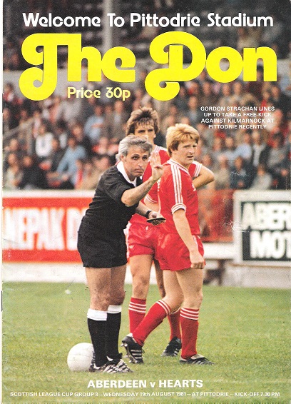 Image for The Don. Premier Division: Aberdeen v. Hearts, Wednesday 19th August 1981.