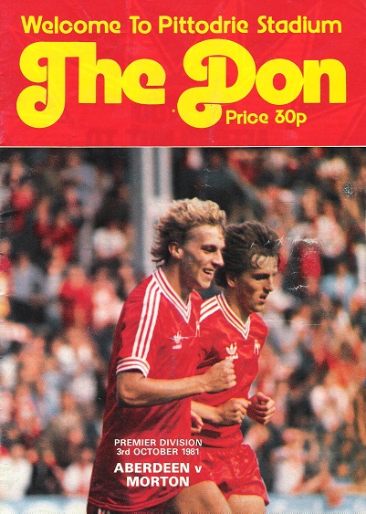 Image for The Don Matchday Magazine. Aberdeen v Morton, 3rd October 1981.