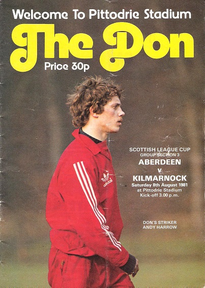 Image for The Don Matchday Magazine.  Aberdeen v. Kilmarnock, Scottish League Cup, Group Section 3.