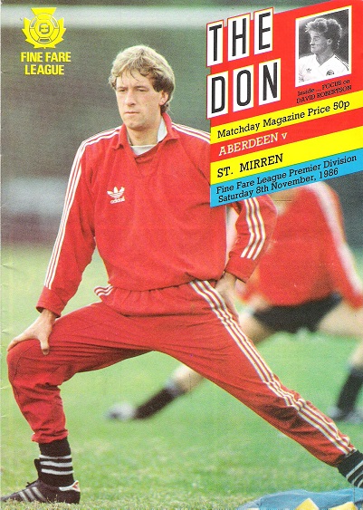 Image for The Don Matchday Magazine. Aberdeen v. St. Mirren, Fine Fare League Premier Division, Saturday 8th November 1986.