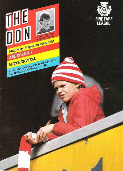 Image for The Don Matchday Magazine.  Aberdeen v. Motherwell, Fine Fare League Premier Division, Saturday 4th October 1986.