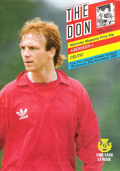 Image for The Don. Matchday Magazine. Aberdeen v. Celtic. Fine Fare Leugue Premier Division, Wed. 26th November 1986.