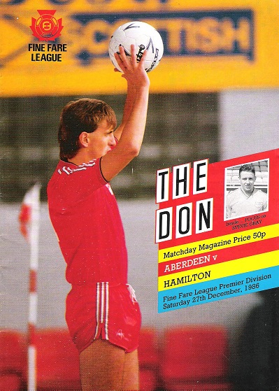 Image for The Don. Matchday Magazine. Aberdeen v. Hamilton. Fine Fare League Premier Division, Sat. 27th December 1986.