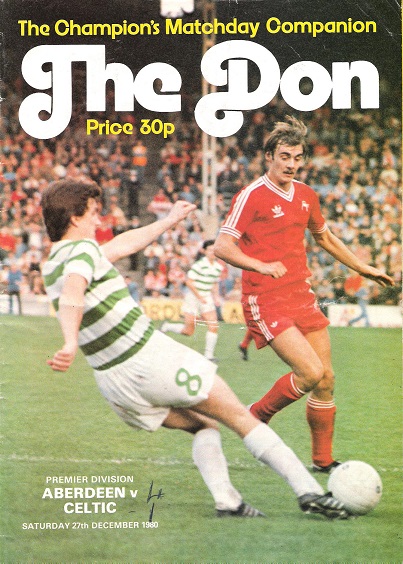 Image for The Don. Matchday Companion Saturday 27 Dec 1980: Aberdeen v. Celtic.