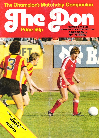 Image for The Don. Matchday Companion Saturday 28th February 1981 Aberdeen v. St Mirren.