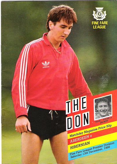 Image for The Don. Matchday Magazine Aberdeen v. Hibernian, Sat. 13th December 1986.