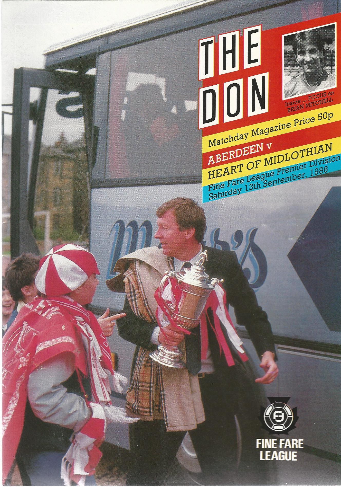 Image for The Don. Matchday Magazine Aberdeen v. Heart of Midlothian. Fine fare League Premier Division.