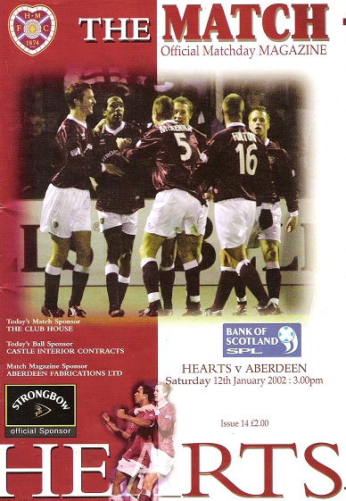 Image for The Match: Official Matchday Magazine Saturday 12th January 2002.