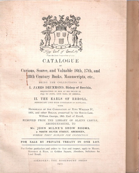 Image for Catalogue of Curious, Scarce, and Valuable 16th, 17th, and 18th Century Books, Manuscripts, etc.
