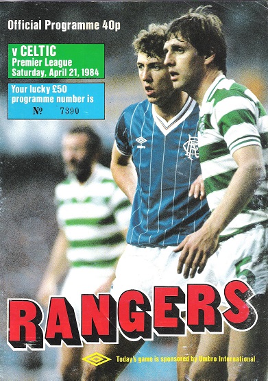 Image for Rangers v Celtic Premier League, Saturday 21 April 1984.