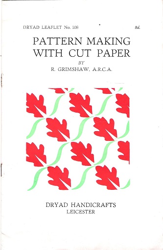Image for Dryad Leaflet No.108: Pattern Making with Cut Paper.