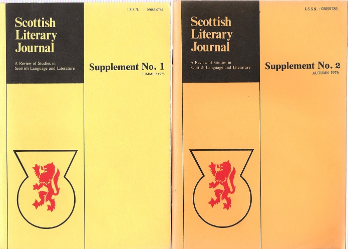 Image for Scottish Literary Journal Supplements 1&2.